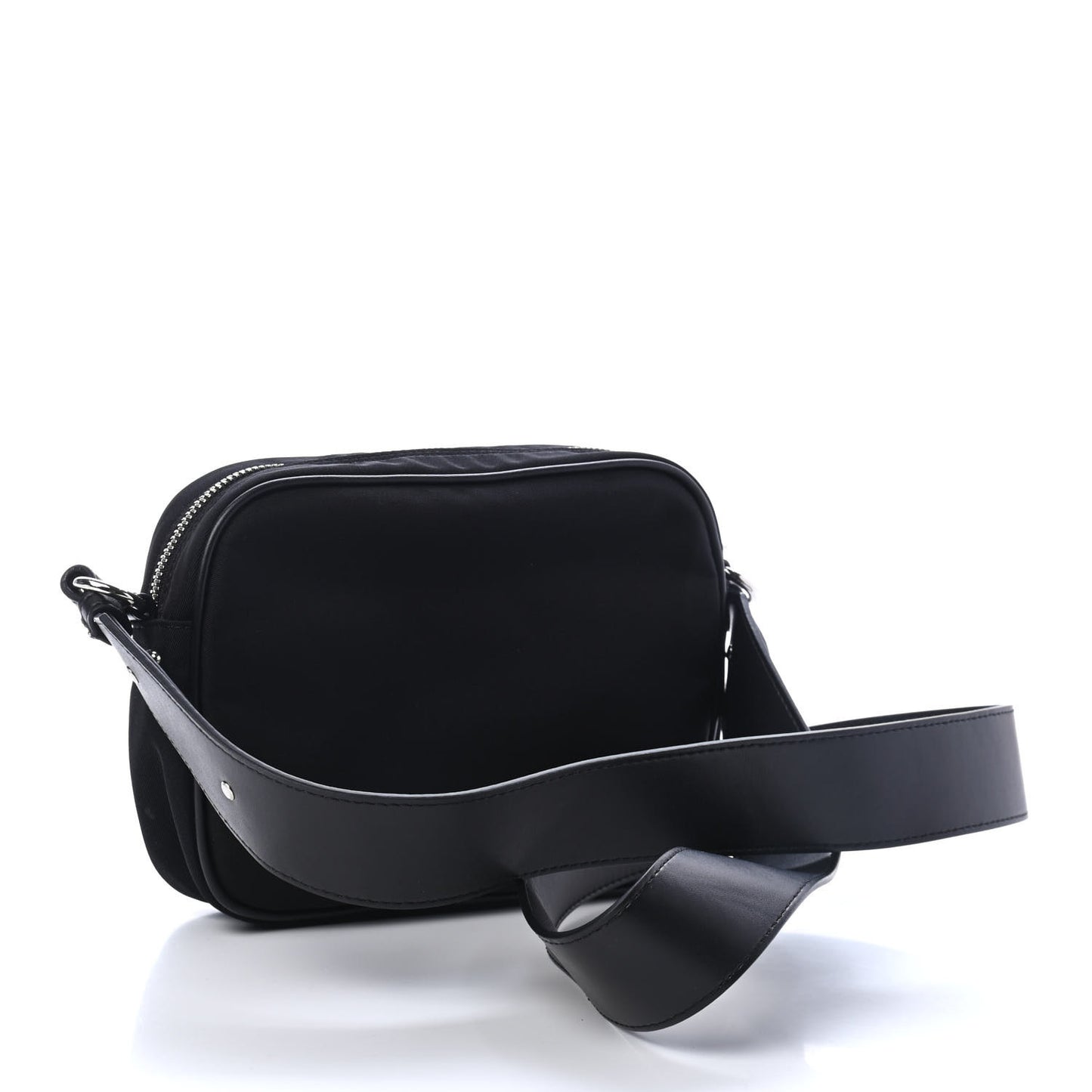 Nylon Eco Alter Nappa Studded Logo Camera Bag Black