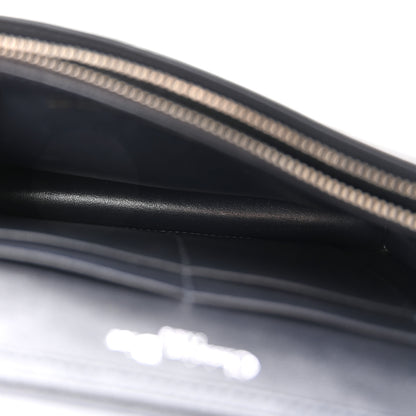 Christian Dior Metallic Patent Micro-Cannage Diorama Wallet on Chain Pouch Silver 5 of 12