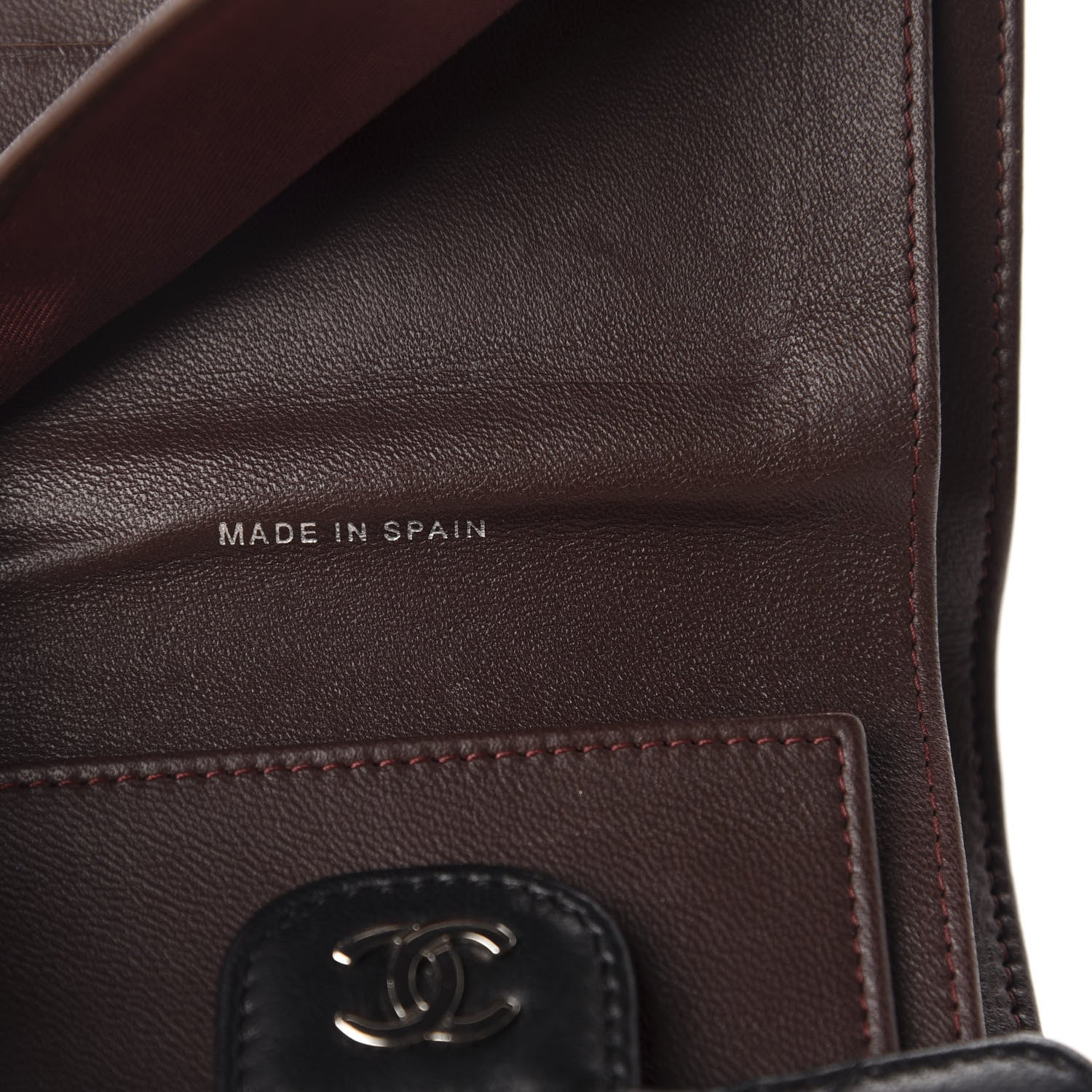 Chanel Lambskin Quilted Compact Flap Wallet Black 7 of 8