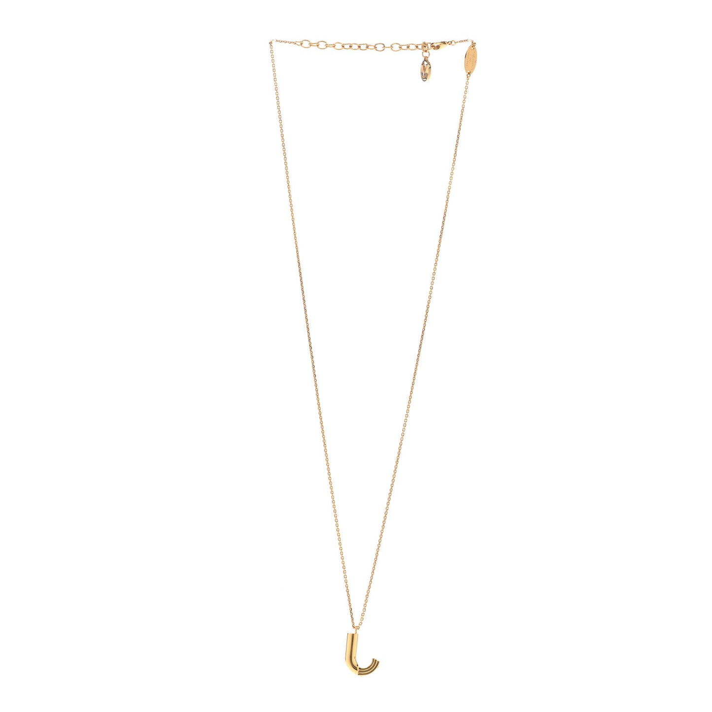 LV And Me Letter J Necklace Gold