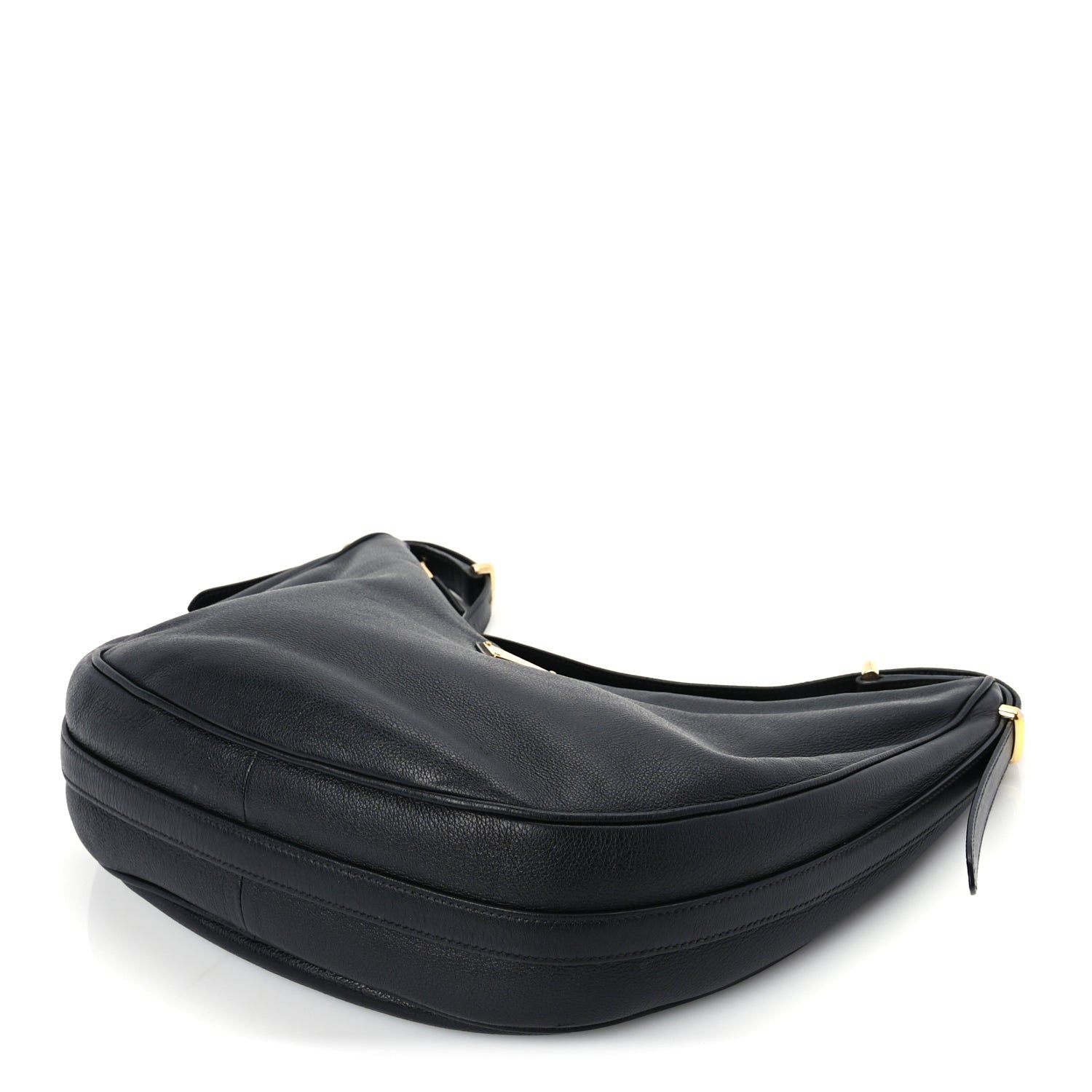 Prada Soft Calfskin Arque Shoulder Bag  Black 8 of 8