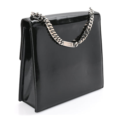 Chanel Lambskin Patent CC Flap Bag  Black 2 of 9