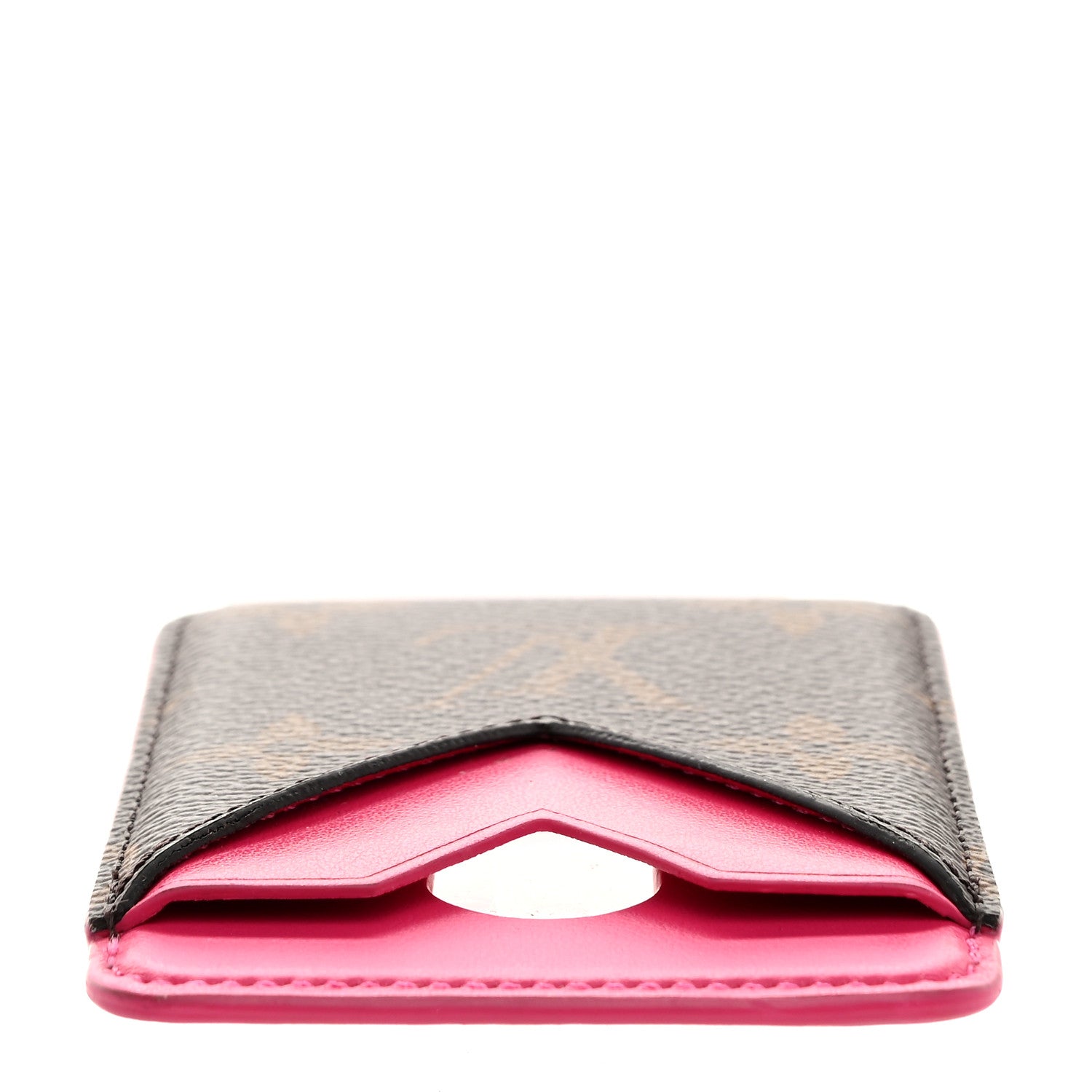 Louis Vuitton Monogram Macassar Magnetic Card Holder Pondichery Pink 5 of 8