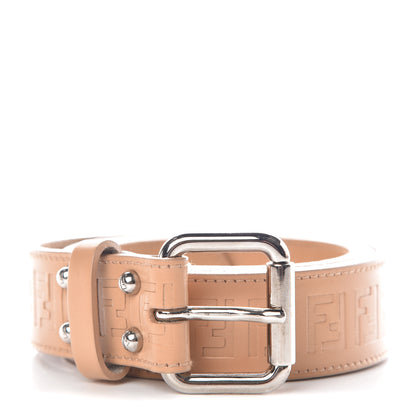 Fendi Calfskin FF Embossed Belt 90 36 Beige 1 of 8