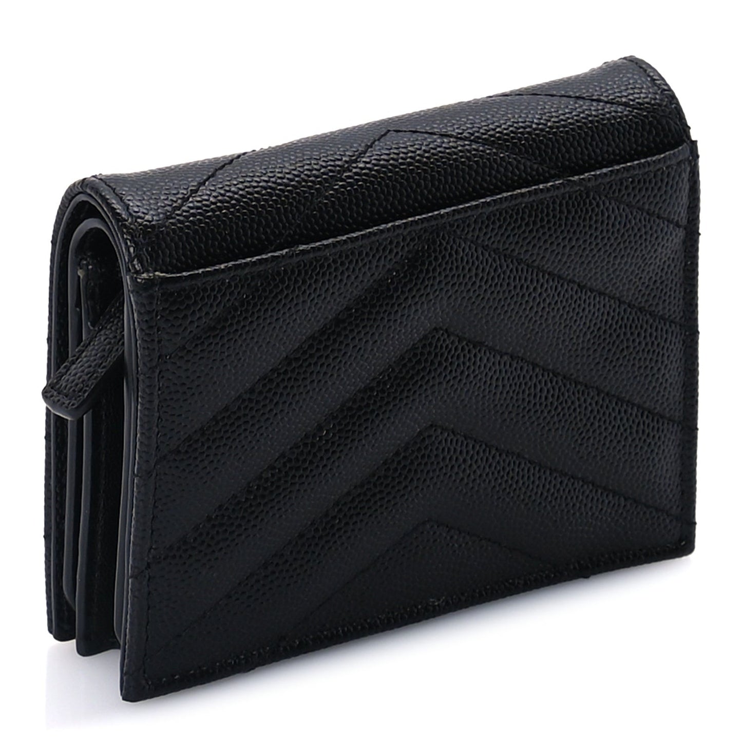 Grain De Poudre Matelasse Chevron Cassandre Card Case Black