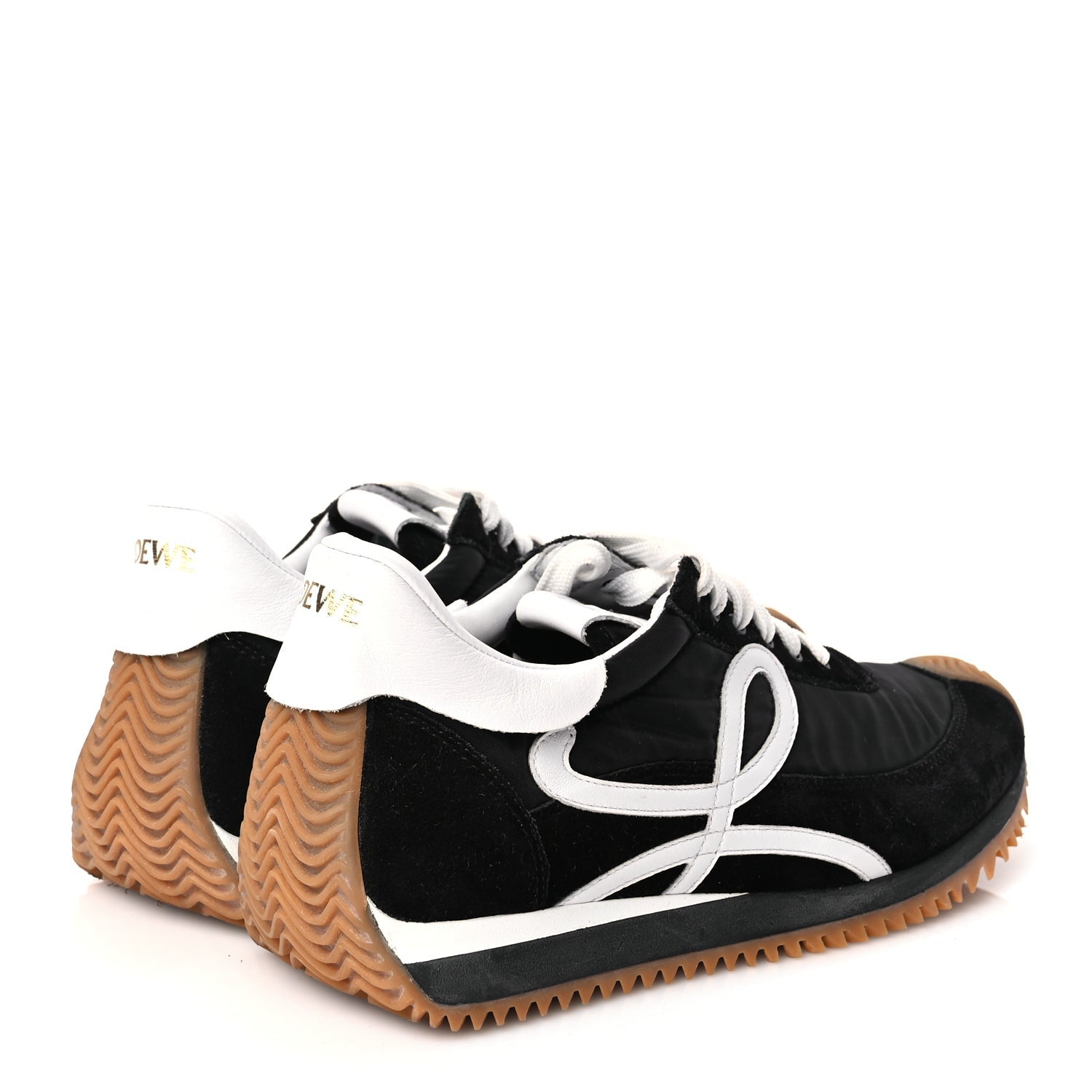 Loewe Nylon Suede Flow Runners Sneakers 40 Black 4 of 7