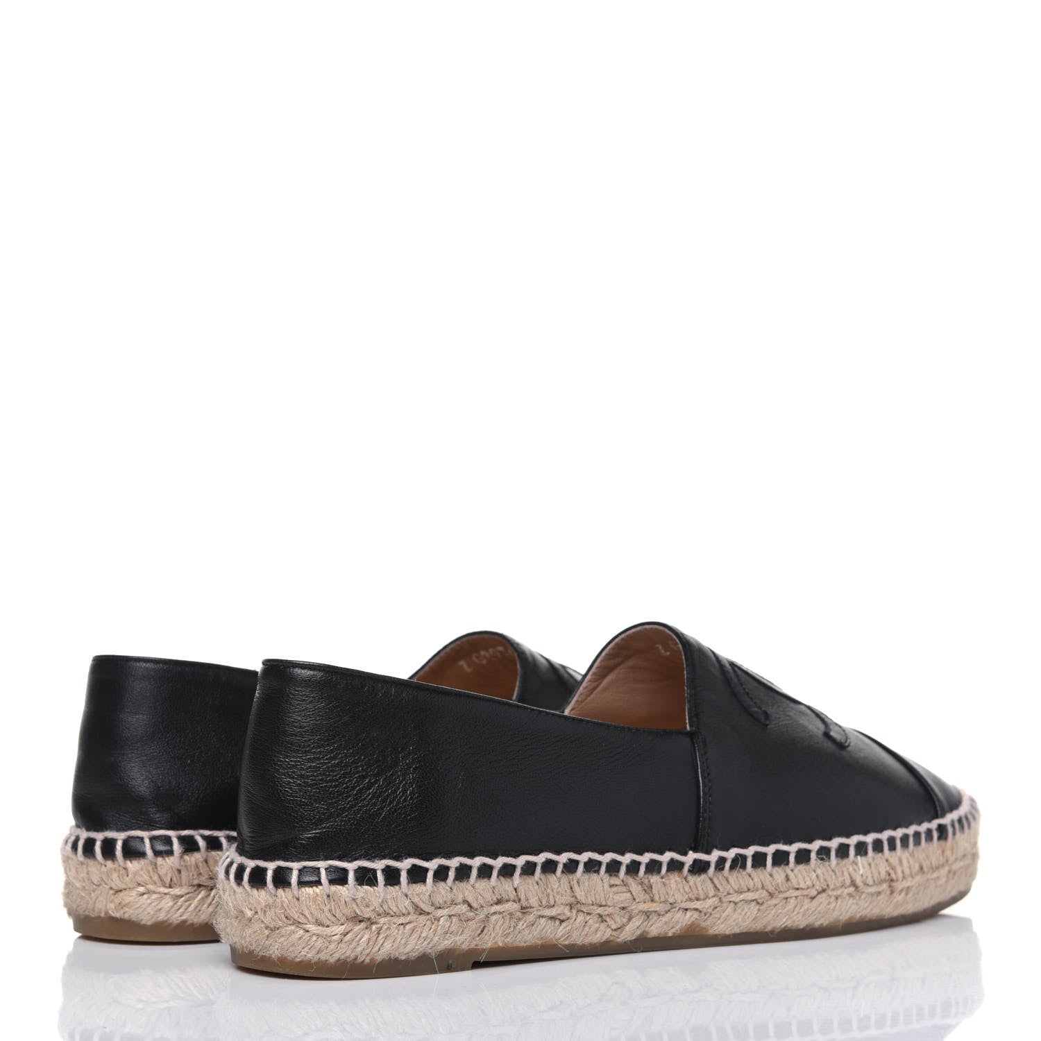 Chanel Lambskin CC Espadrilles 39 Black 4 of 13