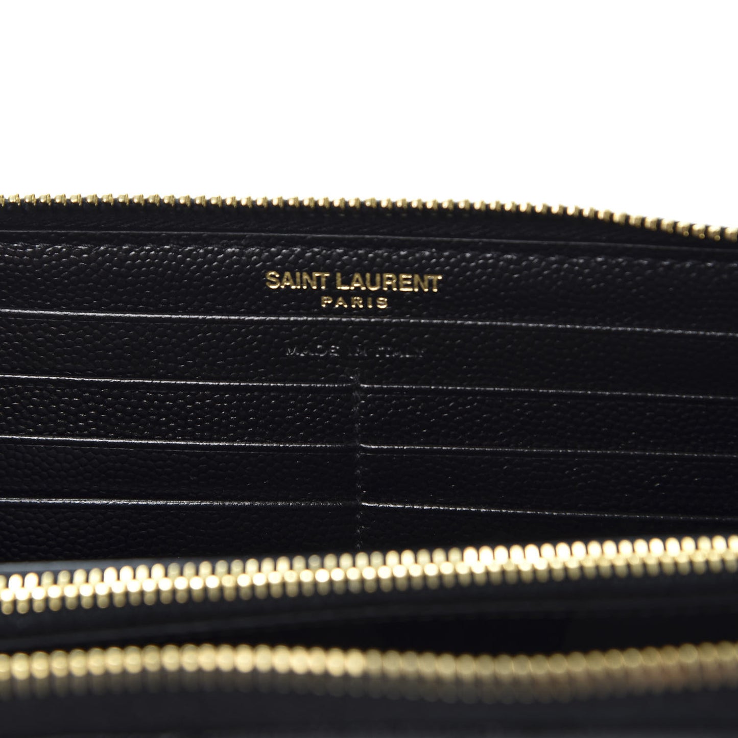 Grain De Poudre Matelasse Chevron Monogram Zip Around Wallet Black