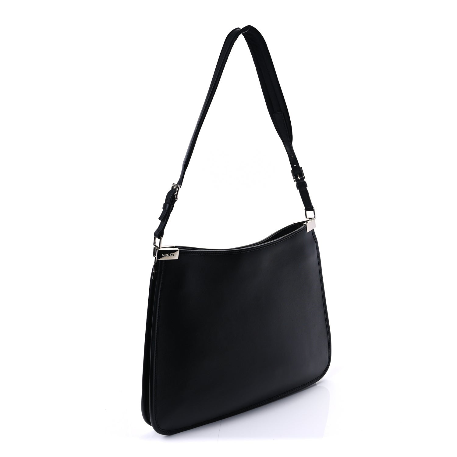 Gucci Calfskin Horsebit Slim Shoulder Bag  Black 2 of 8