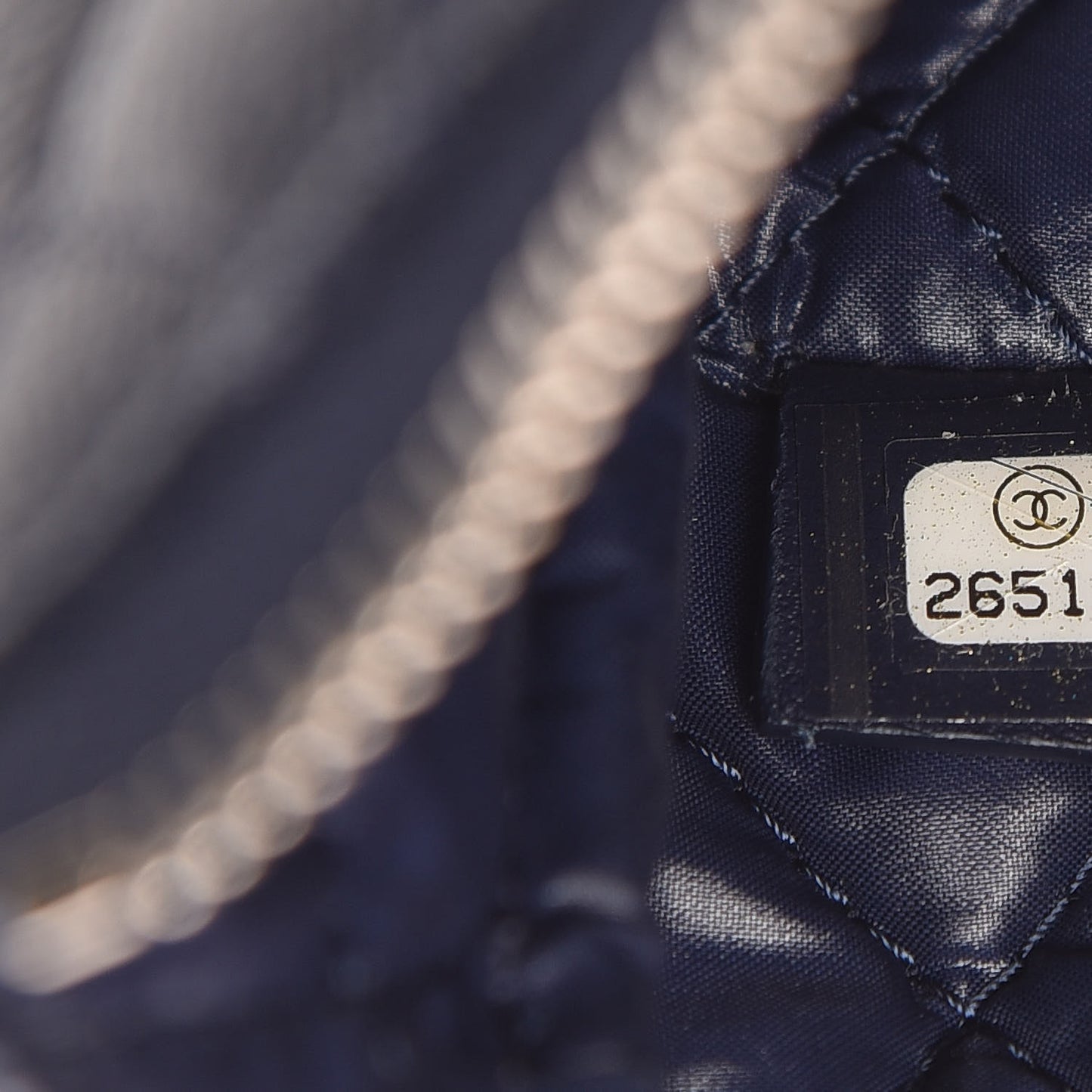 Caviar Quilted Small Pouch Navy