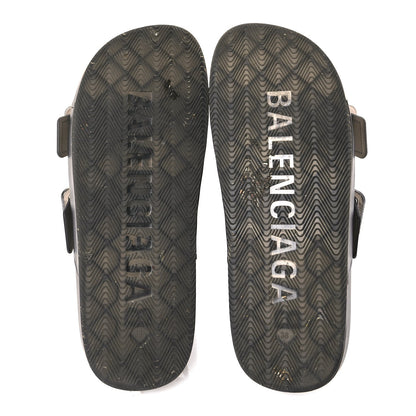 Balenciaga Technical Polyurethane Mallorca Slide Sandals 38 Black 6 of 6