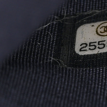 Chanel Caviar Quilted Small Boy Clutch With Chain Dark Blue 8 of 12