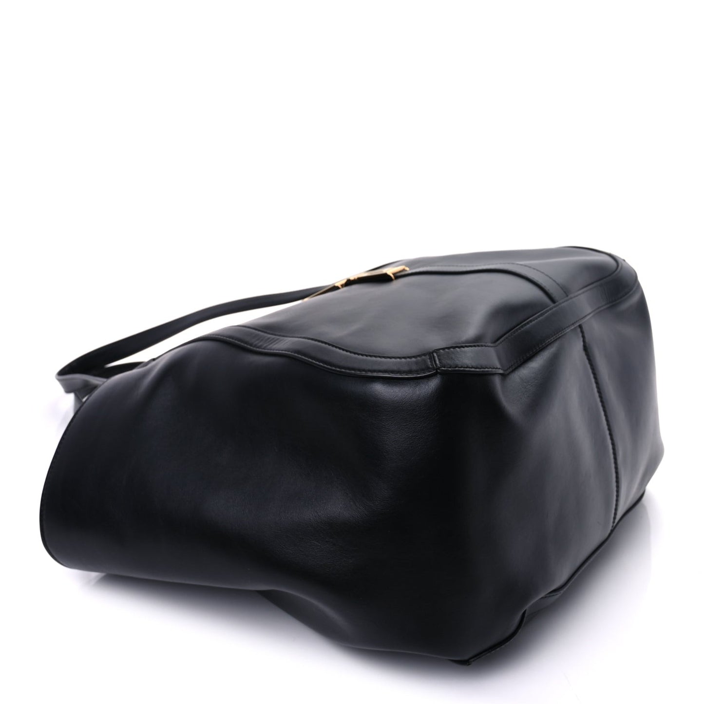 Calfskin Greca Goddess Tote Bag Black
