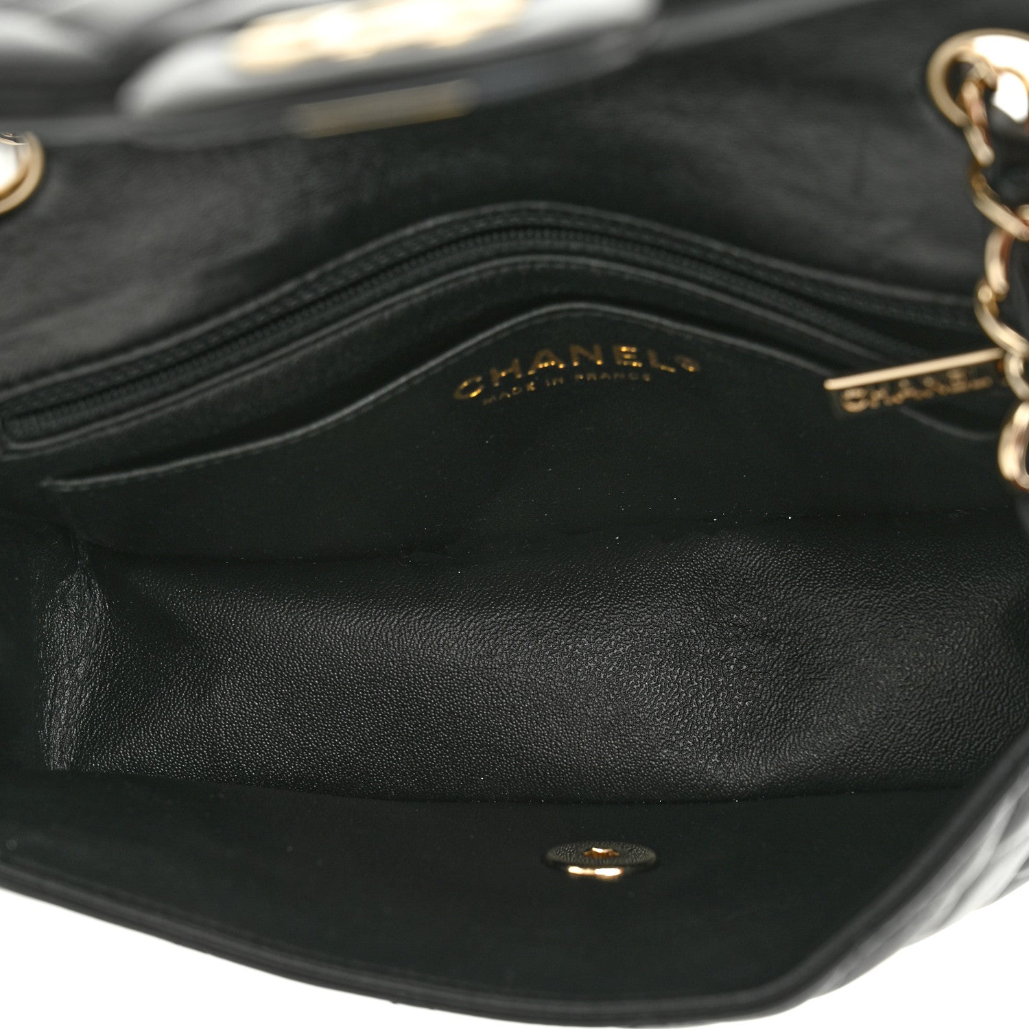 Chanel Lambskin Quilted Mini Rectangular Flap Black 5 of 10