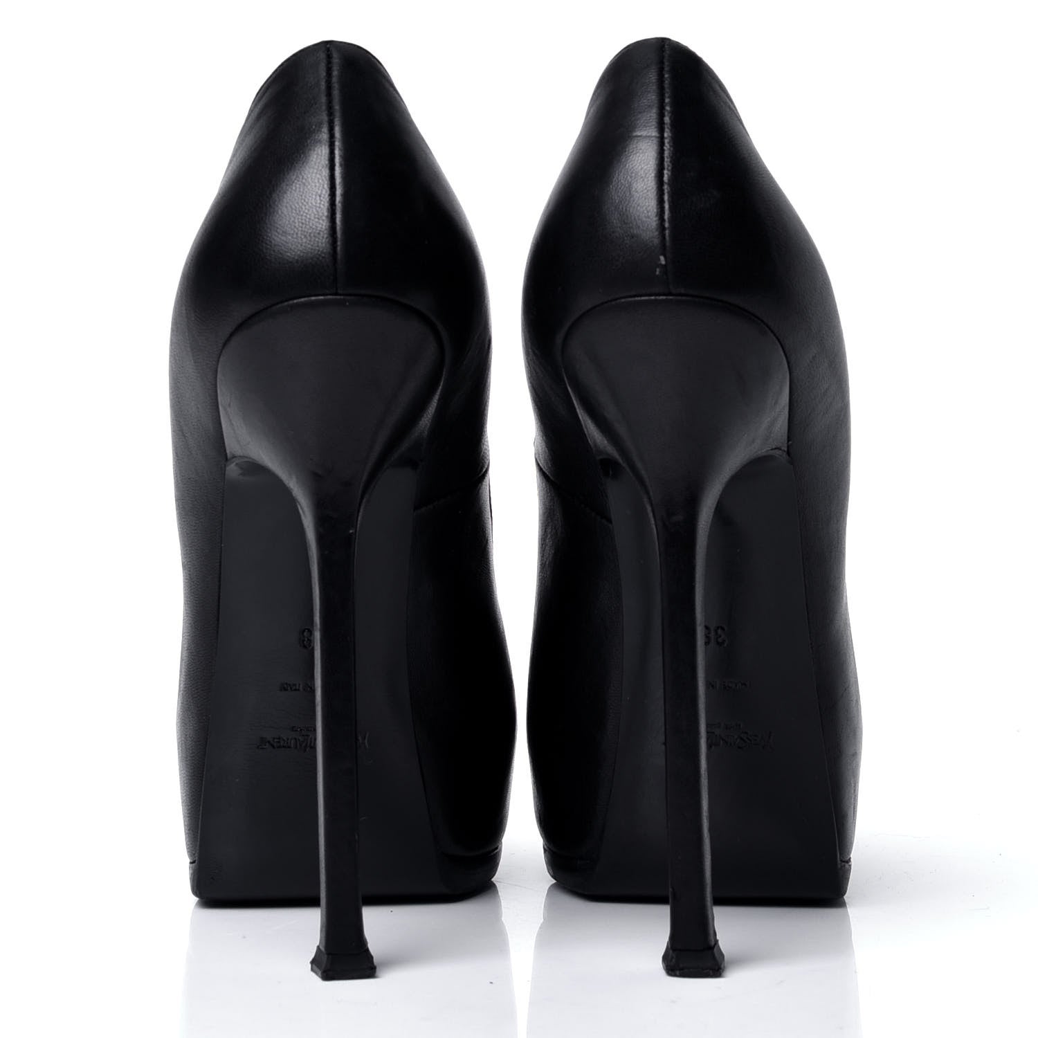 Saint Laurent Vernigolf Tribtoo Platform 80 Pumps 38 Black 4 of 8