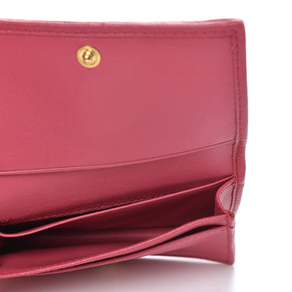 Miu Miu Nappa Matelasse Flap Card Holder Key Ring Peonia 5 of 10