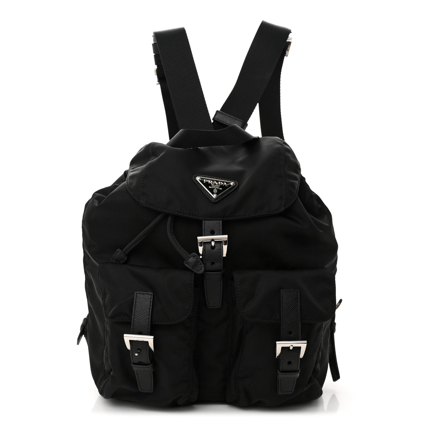Tessuto Nylon Saffiano Vela Backpack Black