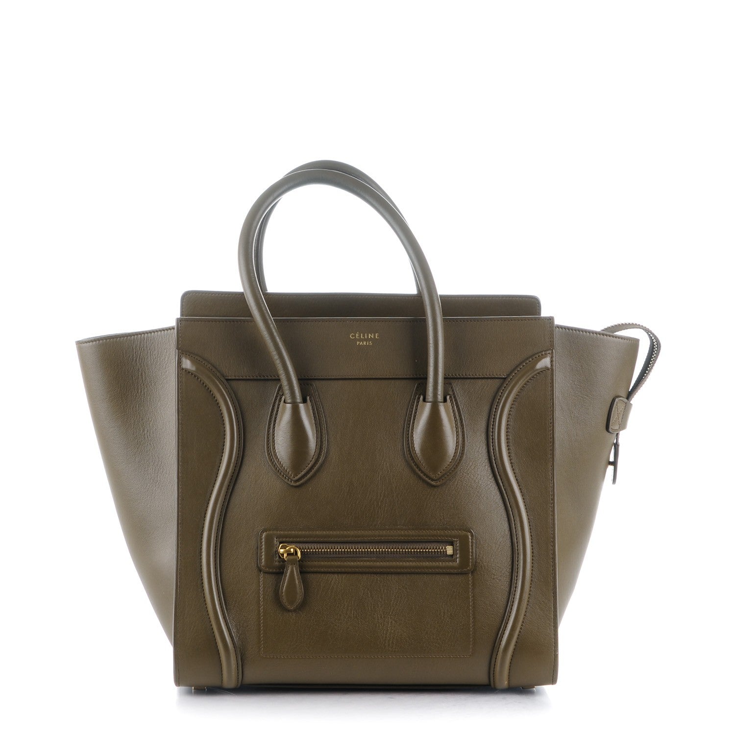 Celine Smooth Calfskin Mini Luggage Khaki 1 of 8