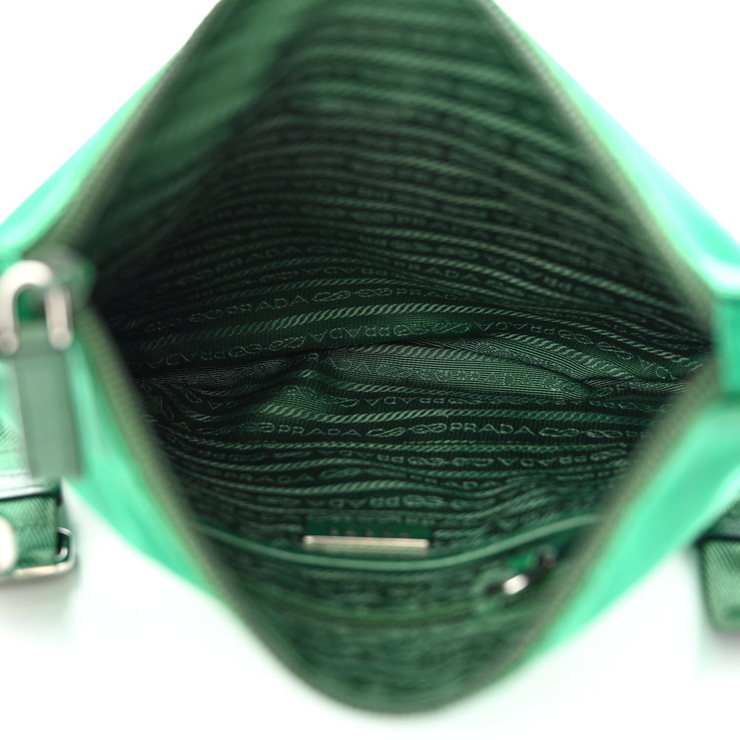 Tessuto Nylon Saffiano Flat Messenger Bag Oleandro