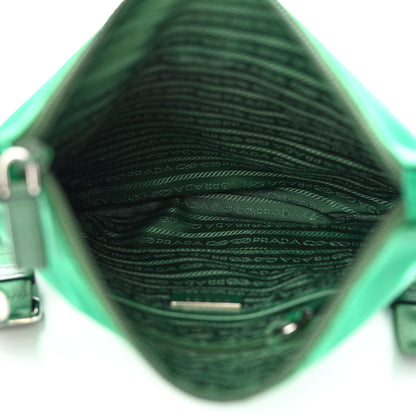 Prada Tessuto Nylon Saffiano Flat Messenger Bag Oleandro 5 of 12