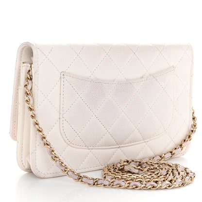 Chanel Caviar Quilted Wallet On Chain WOC White 3 of 14