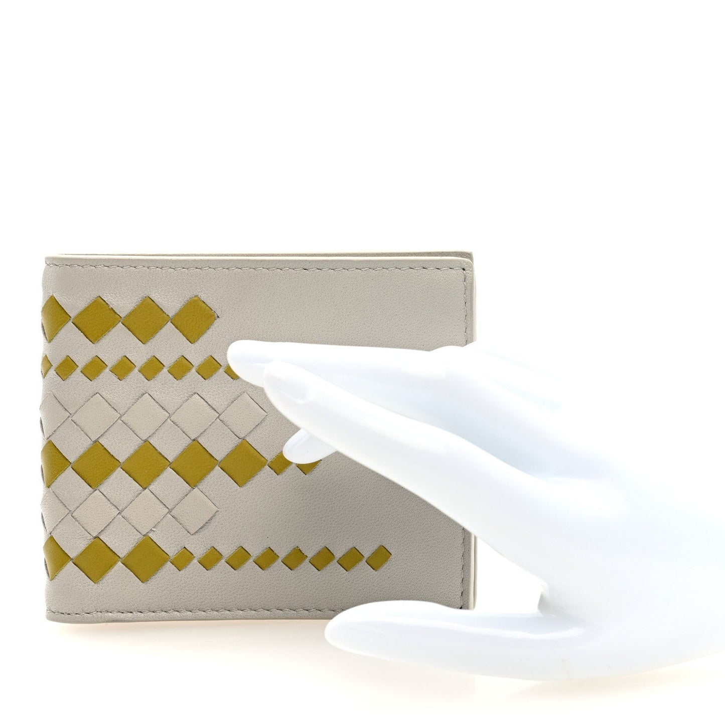 Nappa Intrecciato Bi-Fold Wallet Cement