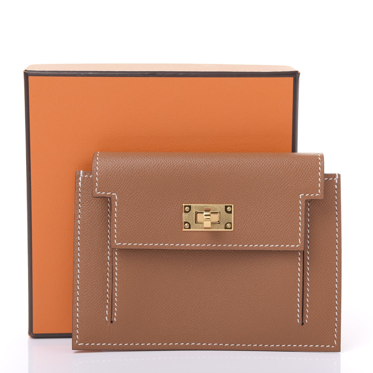 Hermes Epsom Kelly Pocket Compact Wallet Gold 10 of 10