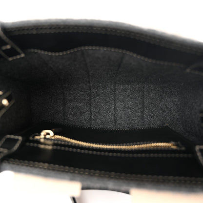 Chloe Felt Calfskin Small Woody Ribbon Tote With Strap Cashmere Grey 5 of 7