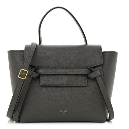 Celine Grained Calfskin Nano Belt Bag Grey 1 of 14