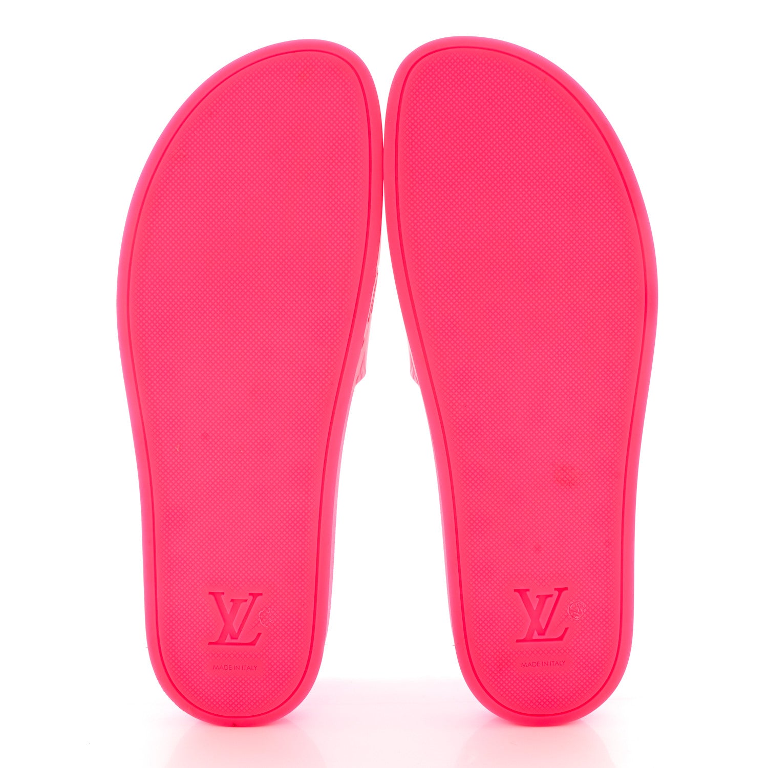 Louis Vuitton Rubber Embossed Monogram Mens Waterfront Mules 11 Pink 5 of 10