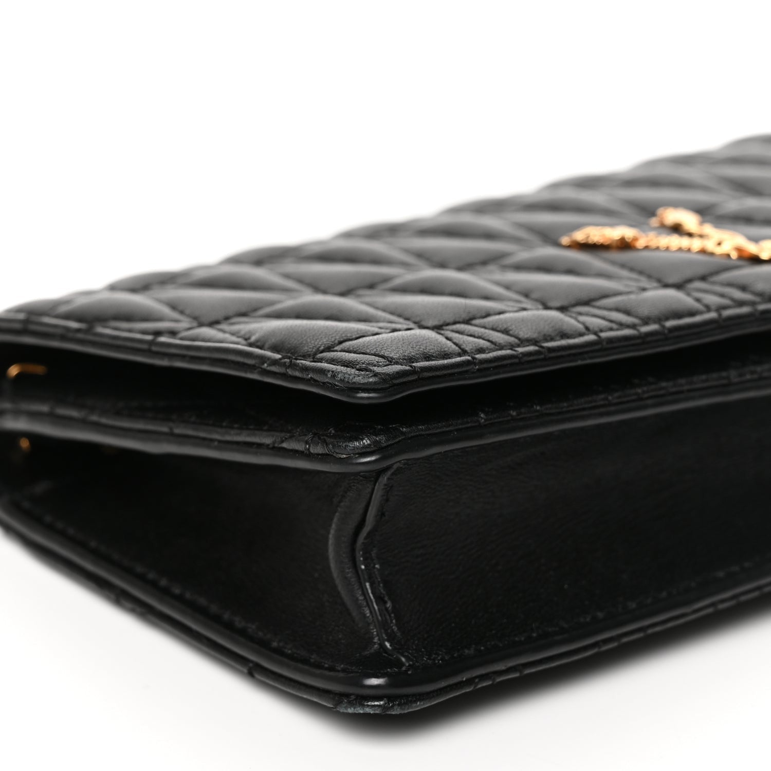Versace Nappa Quilted Virtus Clutch Bag Black 7 of 10