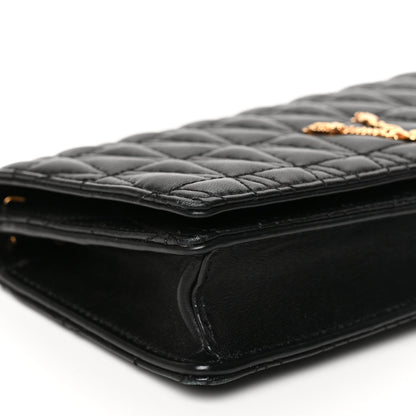 Versace Nappa Quilted Virtus Clutch Bag Black 7 of 10