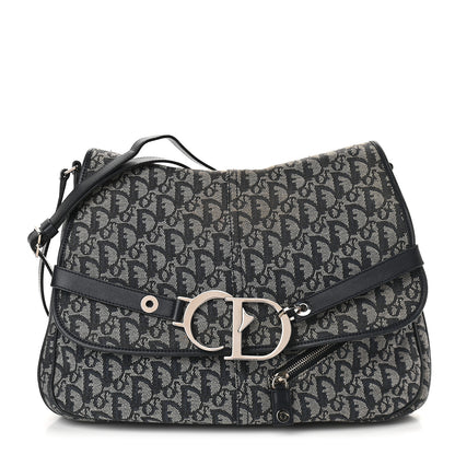 Christian Dior Monogram Flap Messenger Navy Blue 1 of 14