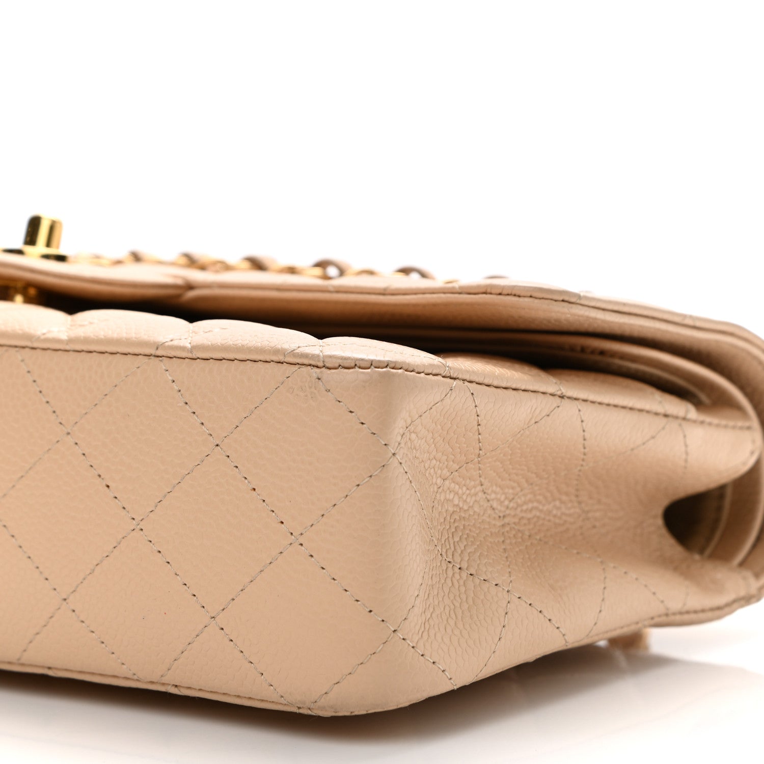 Chanel Caviar Quilted Medium Double Flap Beige 10 of 10