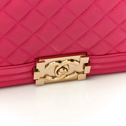 Chanel Lambskin Quilted Medium Boy Flap Pink 20 of 21
