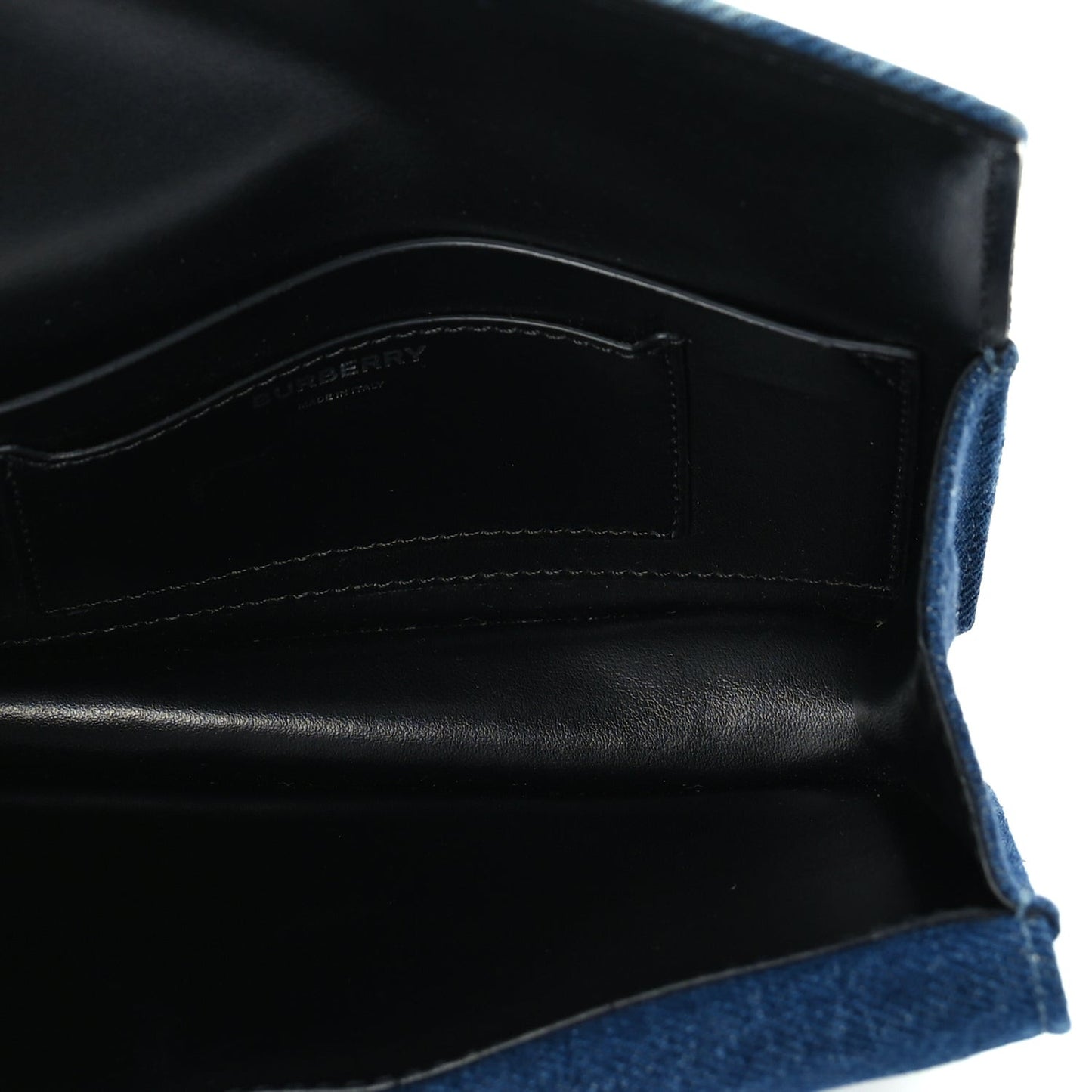 Denim Quilted Lola Clutch Blue