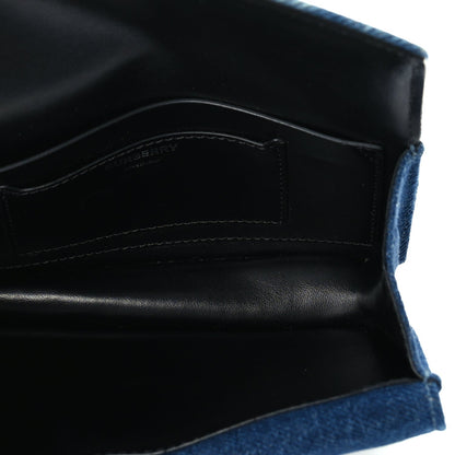 Burberry Denim Quilted Lola Clutch Blue 4 of 8