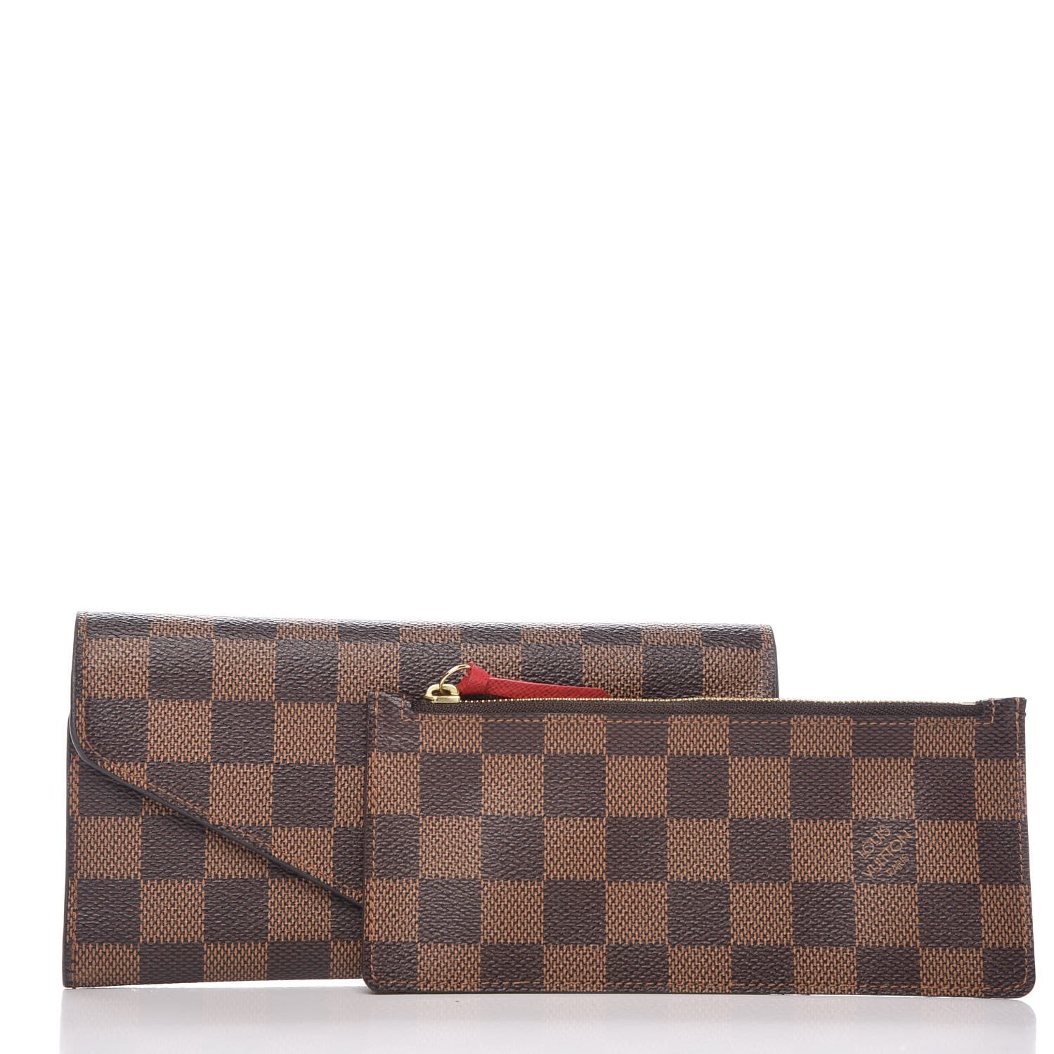 Louis Vuitton Damier Ebene Josephine Wallet Red 3 of 25