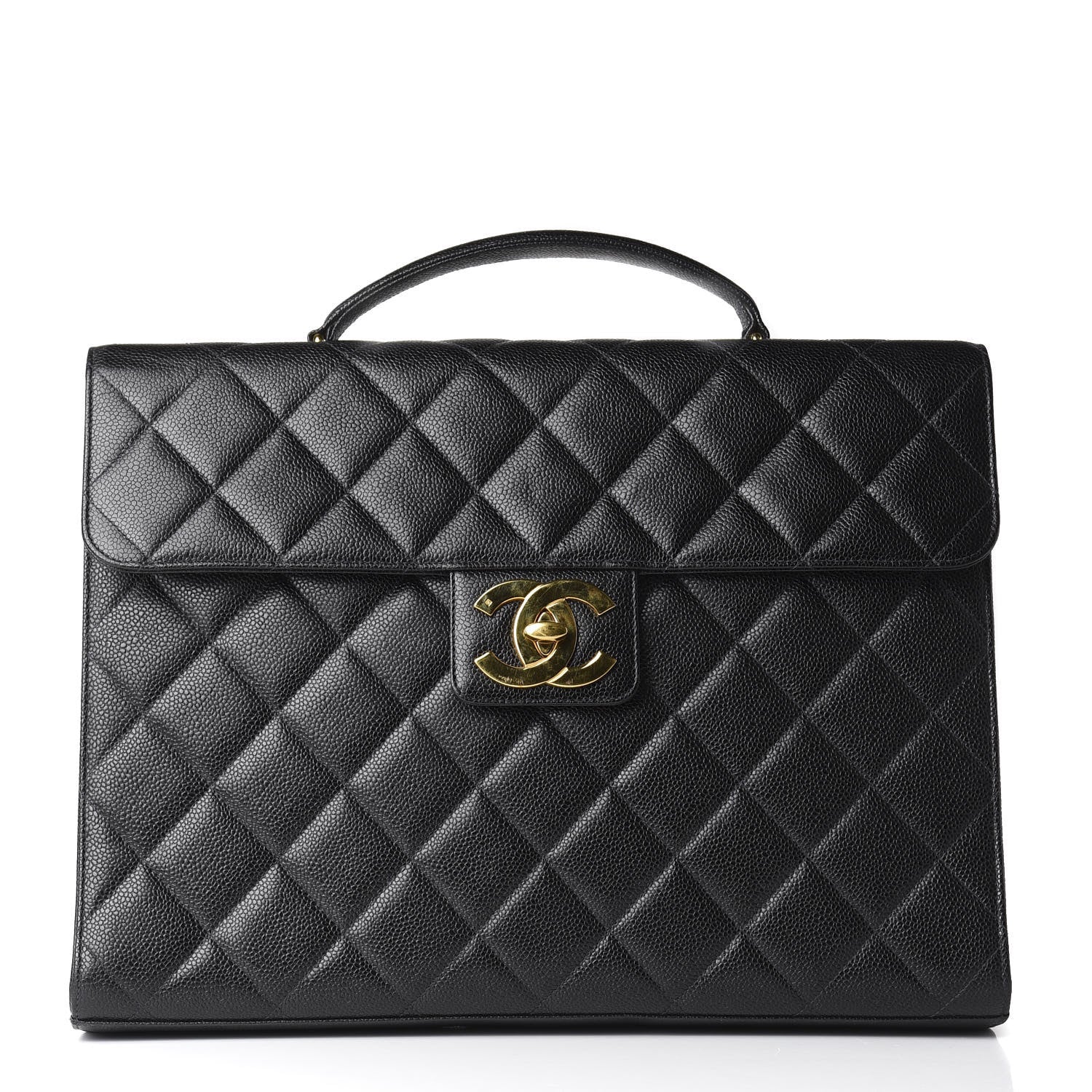 Chanel Caviar Quilted Briefcase Laptop Bag Black 1 of 9