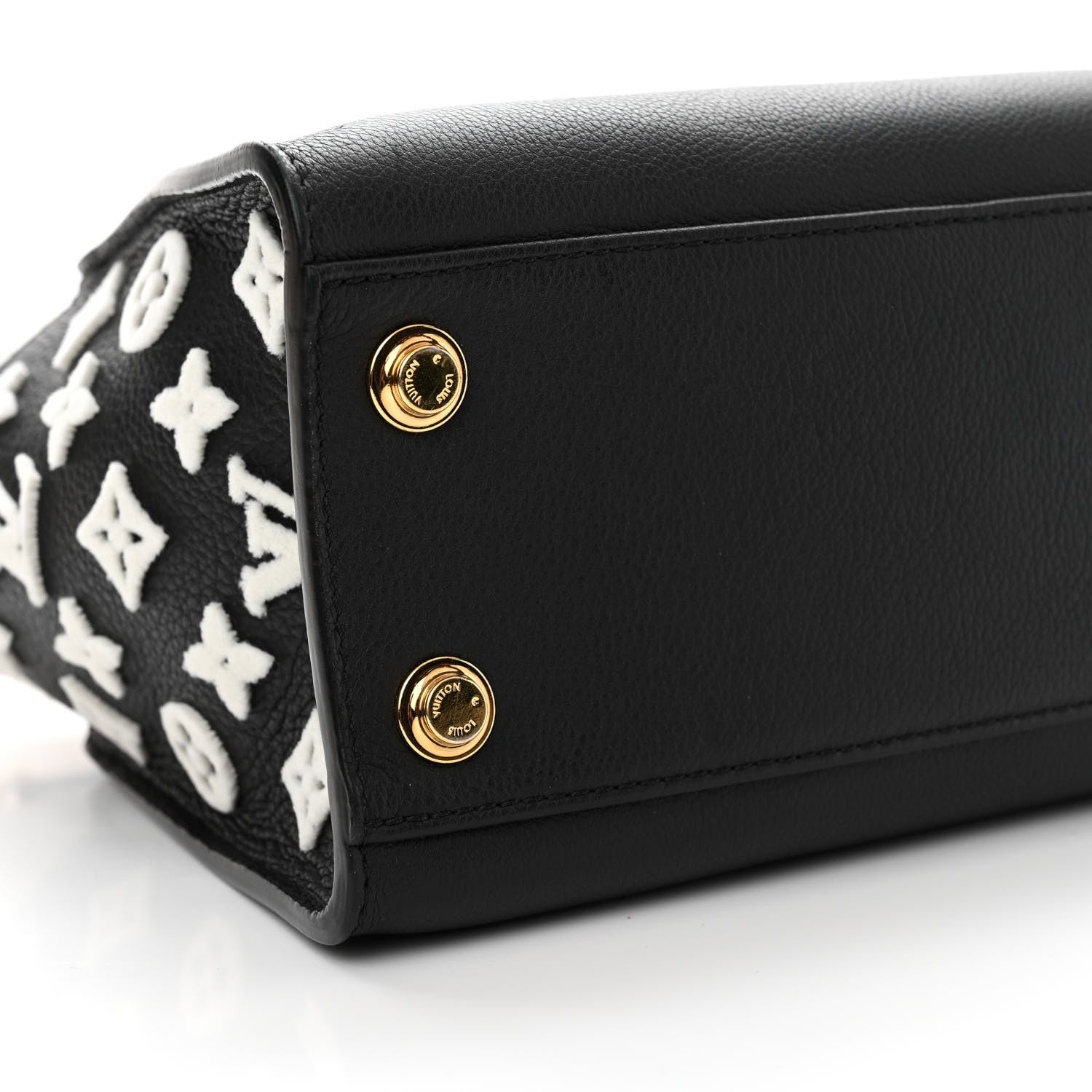 Louis Vuitton Grained Calfskin Shearling On My Side PM Black 4 of 11