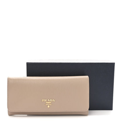 Prada Vitello Move Continental Flap Travel Wallet Cammeo 6 of 6