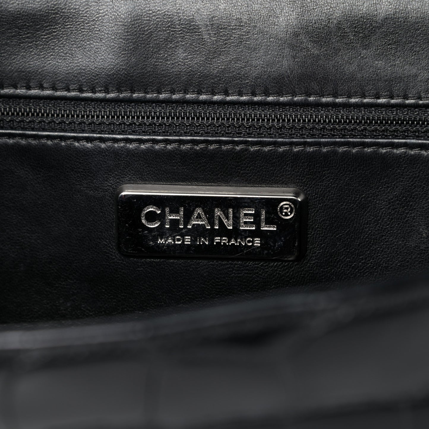 Shiny Crocodile Jumbo Single Flap Black