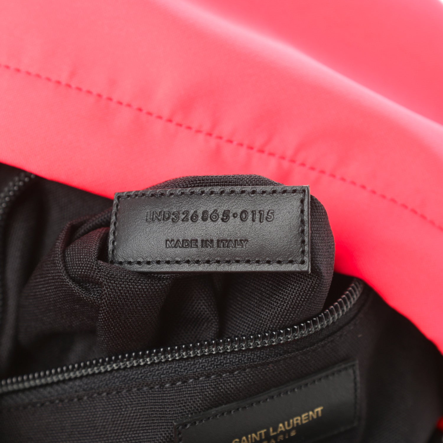 Saint Laurent Nylon Classic Hunting Backpack Neon Pink 7 of 12