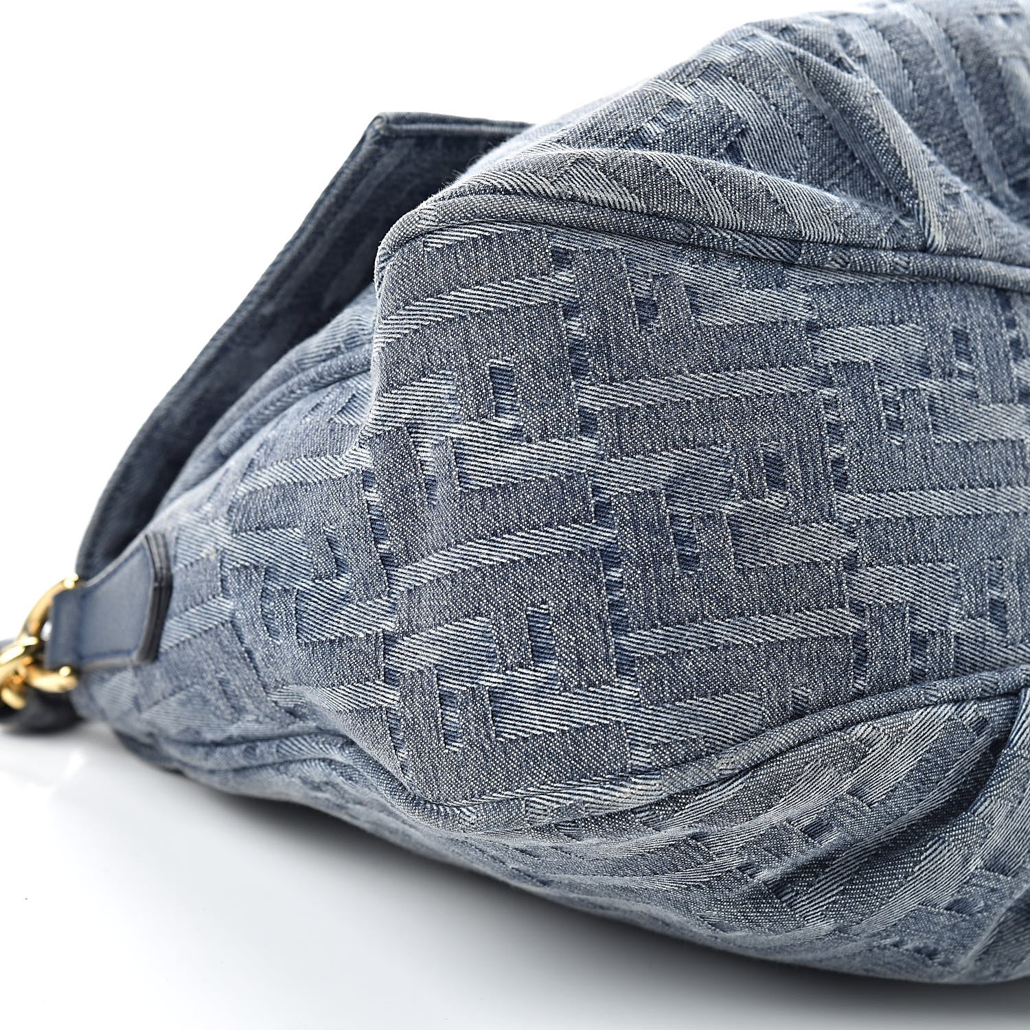 Fendi Denim Zucca Mia Shoulder Flap Blue 9 of 17