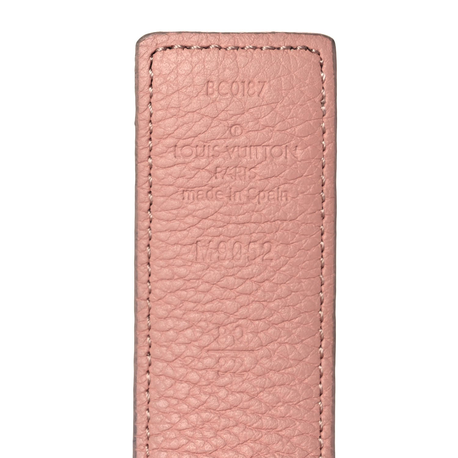 Louis Vuitton Calfskin Monogram 30mm LV Initiales Reversible Belt 80 32 Rose Poudre 3 of 5
