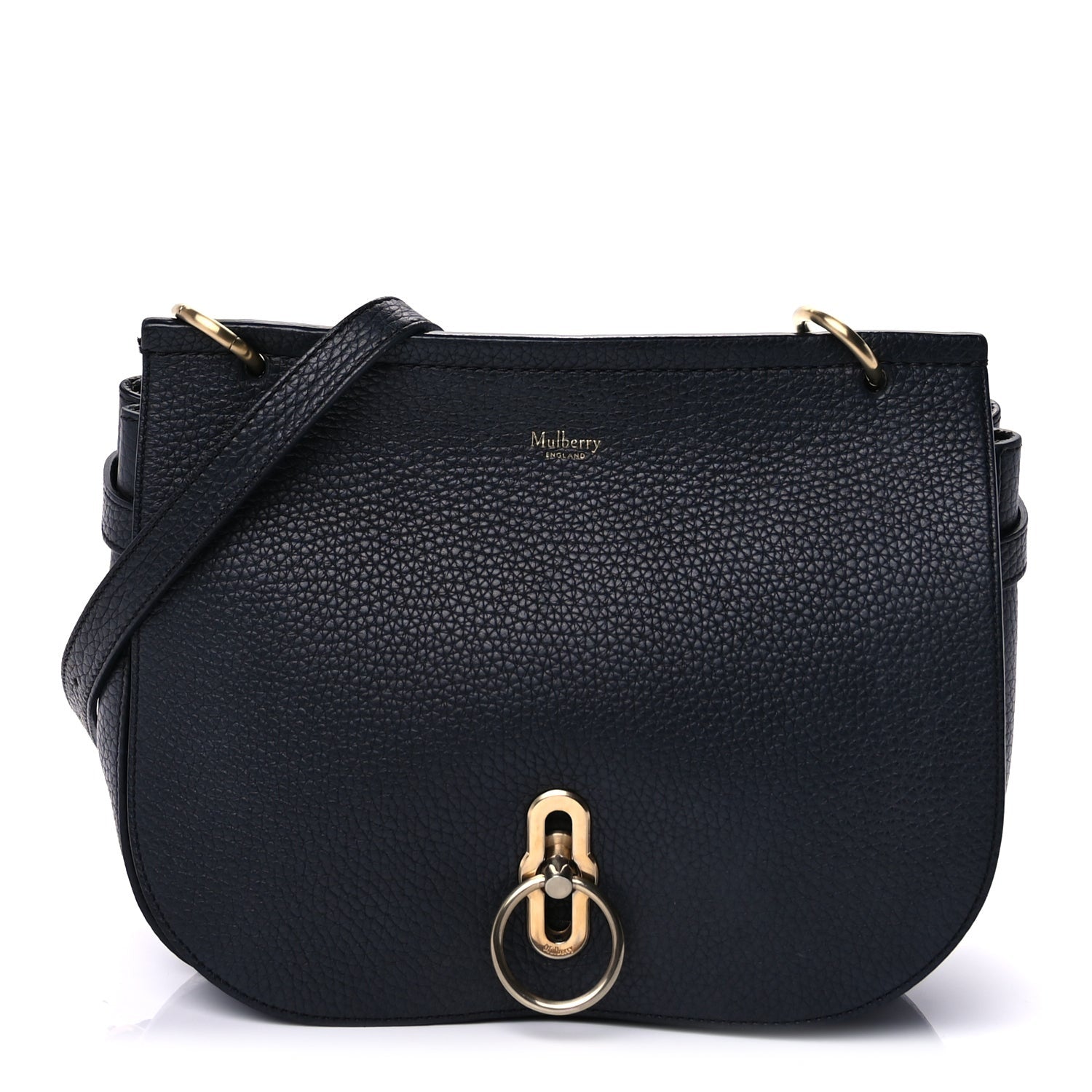Mulberry Small Classic Grain Calfskin Small Amberley Satche Black 1 of 7