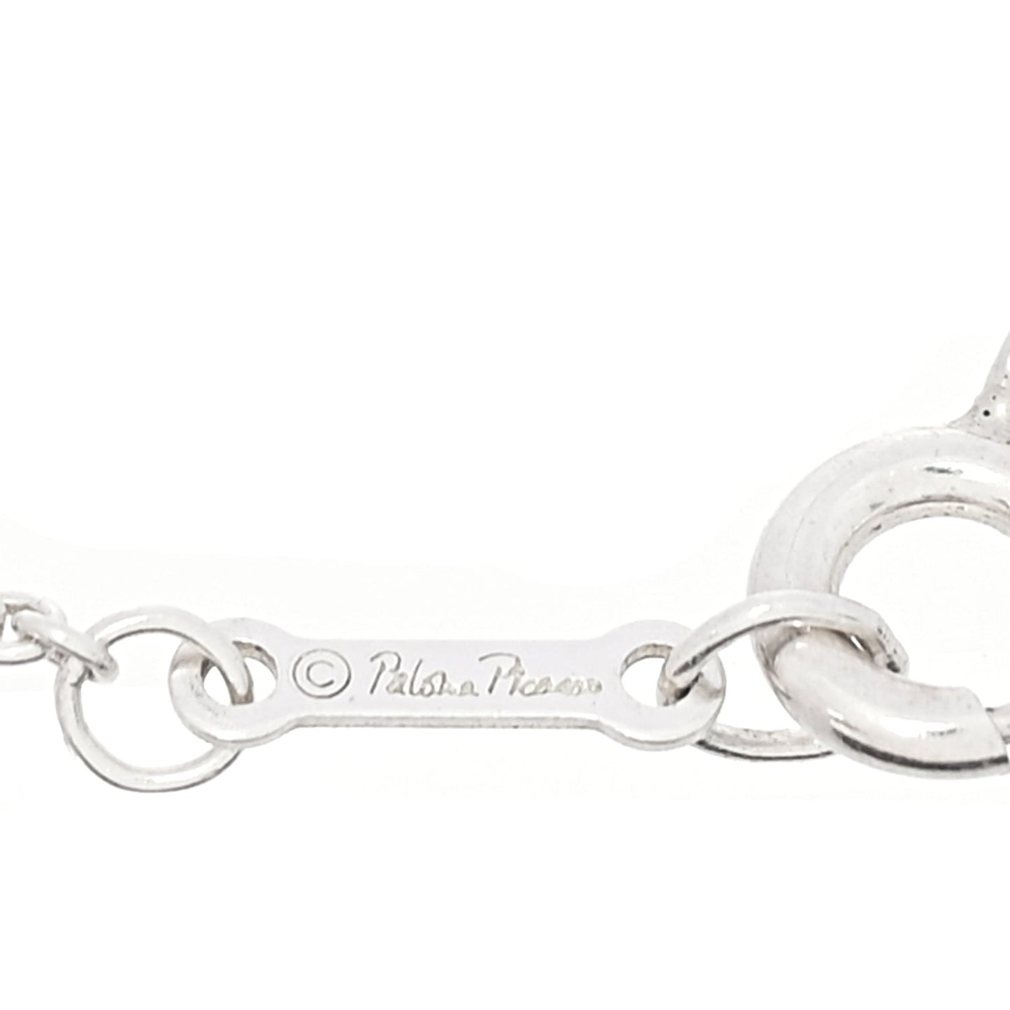 Sterling Silver Mini Paloma Picasso Loving Heart Drop Pendant Necklace Bracelet Set