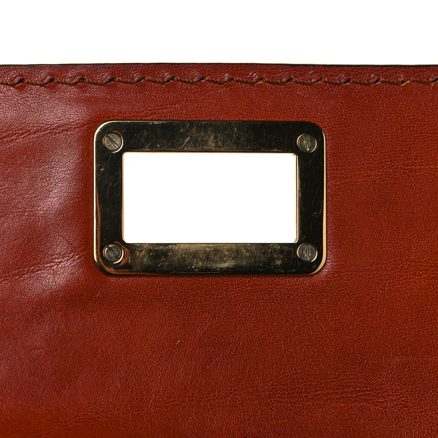 Calfskin Louise Shoulder Bag Brown