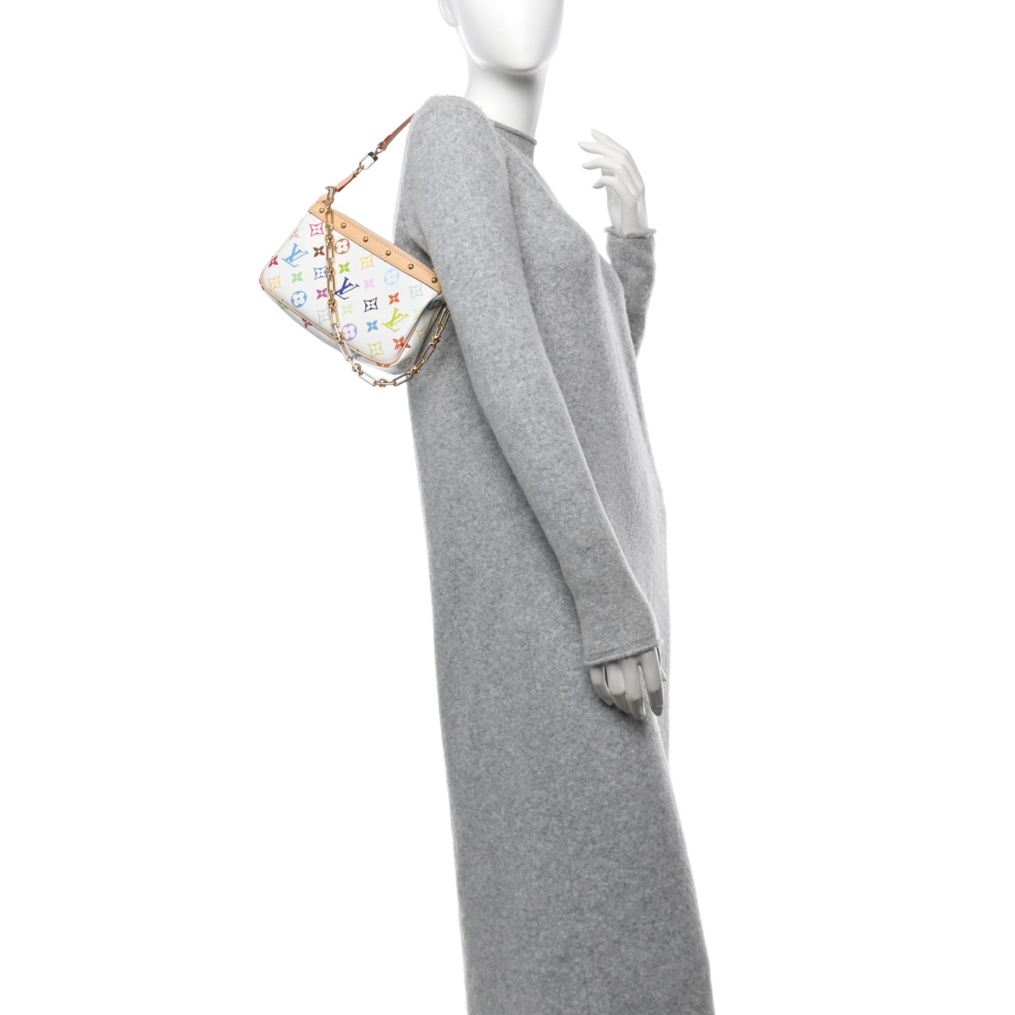 LV X TM Monogram Multicolor Pochette Accessories White