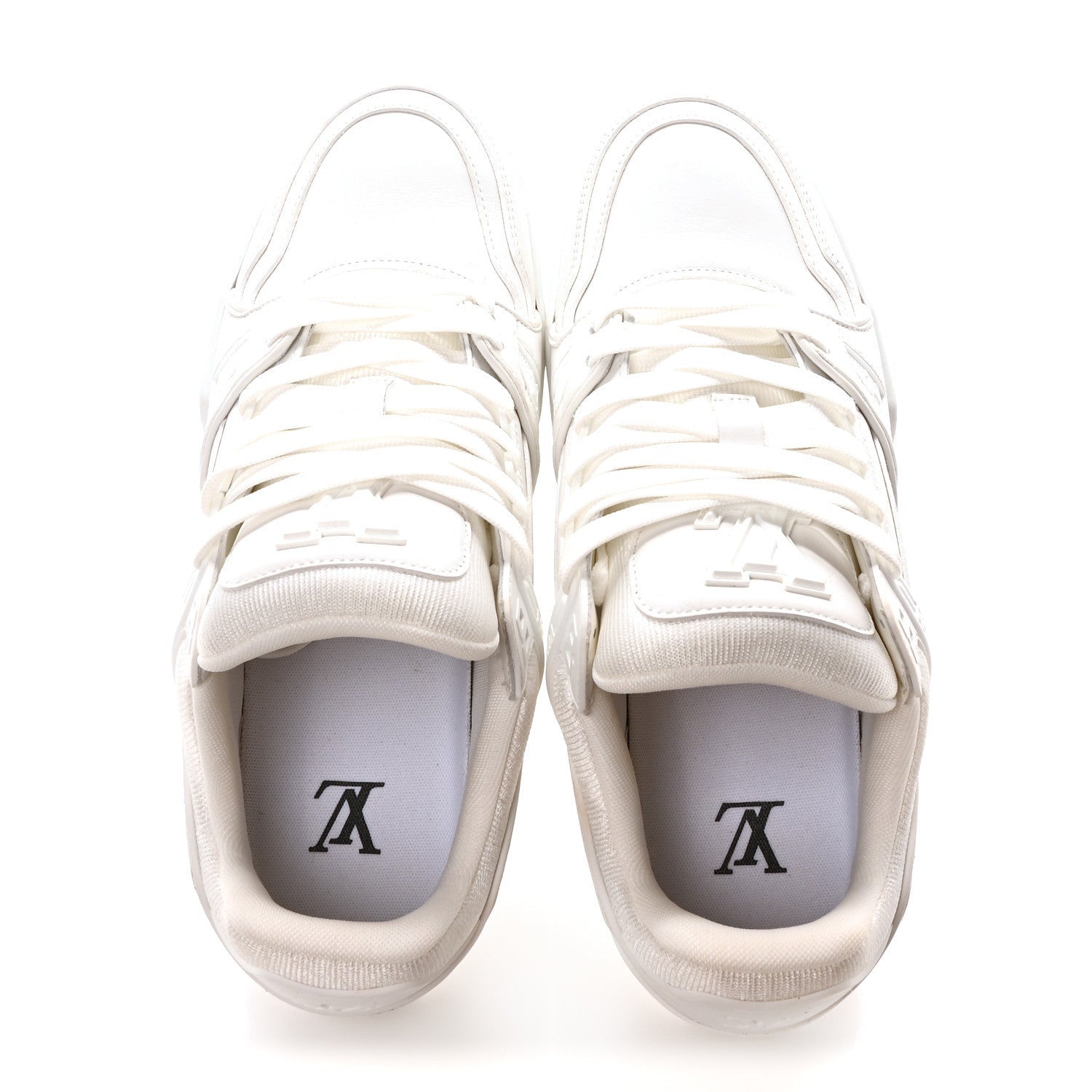 Louis Vuitton Calfskin Womens LV Trainer Sneakers White 2 of 7